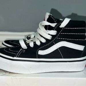Vans Kids Black and White Sk8-Hi Sneakers